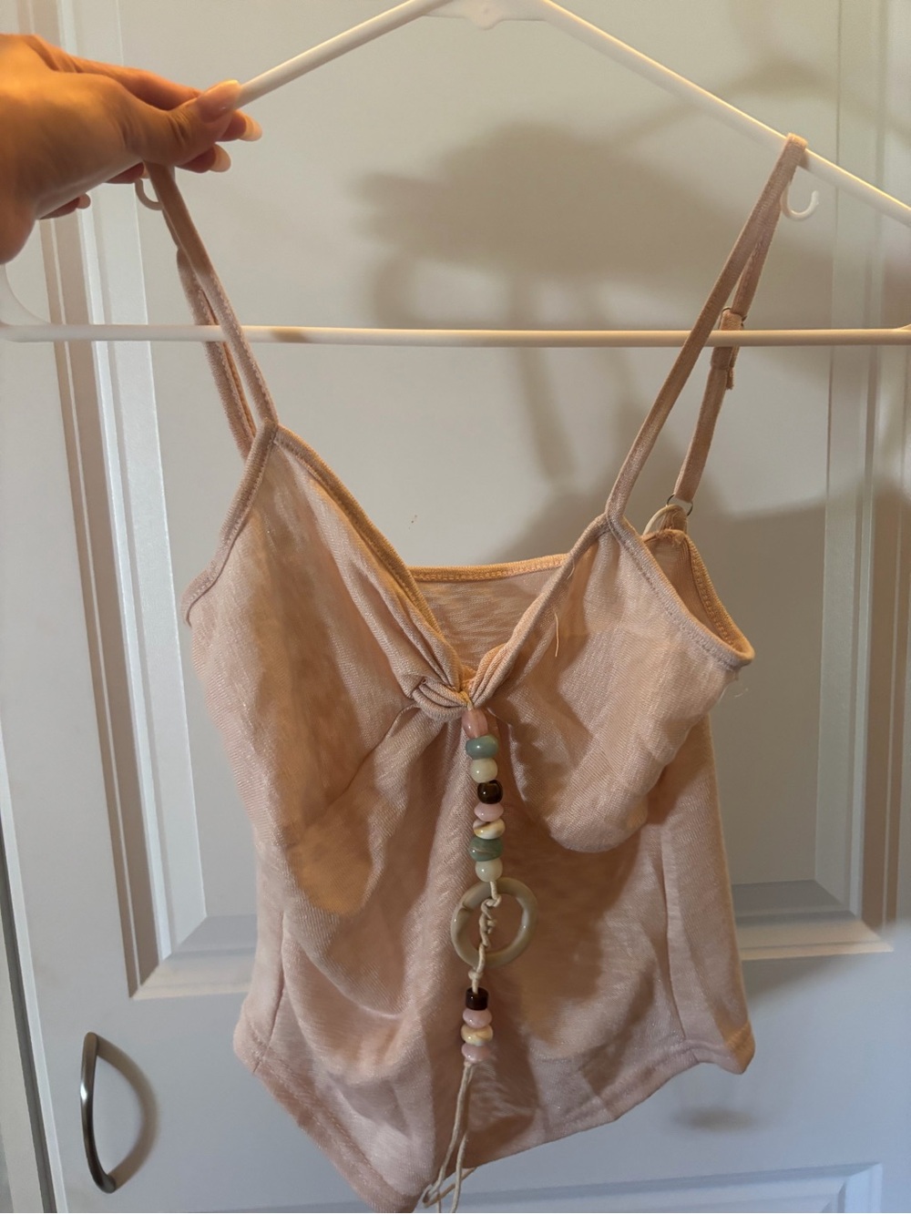 Women’s Soft Pink Spaghetti Strap Tank Top